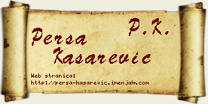 Persa Kašarević vizit kartica